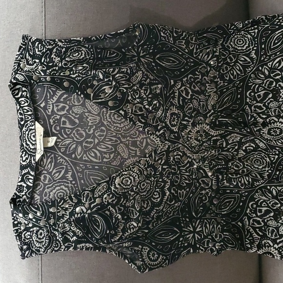 Sexy Speechless top women’s size small s sleeveless black pattern tie Babydoll - Picture 4 of 16